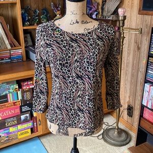 Y2K Brittany Black Leopard Top